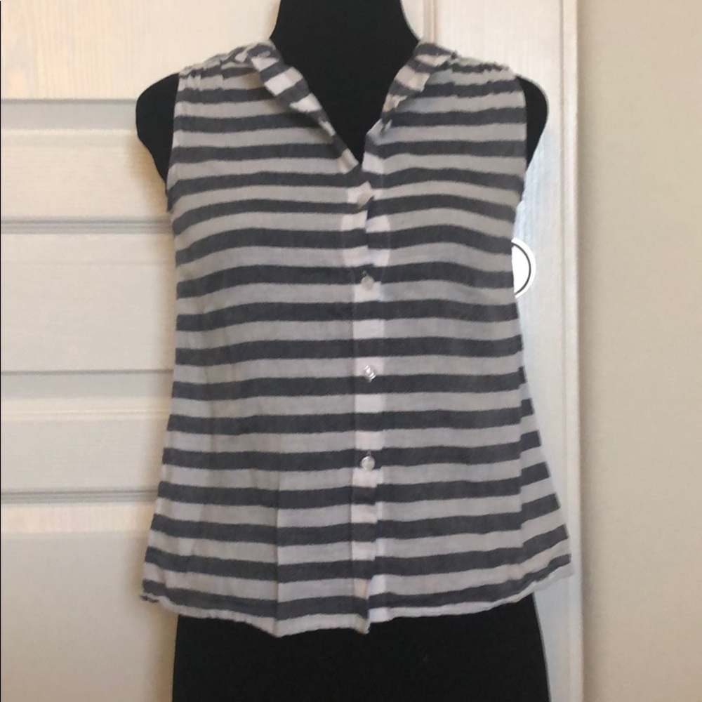 Loft Petite Striped Blouse